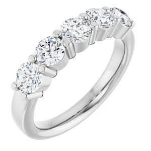 14K Gold & Platinum Lab-Grown Diamond Anniversary Band - Options Available