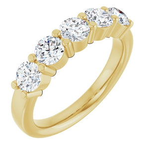 1 1/4 CTW Lab-Grown Diamond Anniversary Band Crafted in 14K Gold & Platinum