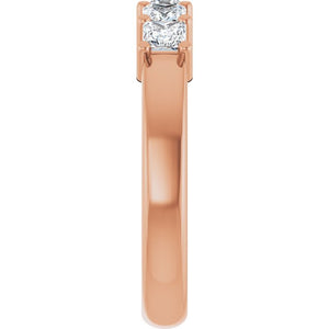 14K White Gold Natural Diamond Anniversary Band – 5/8 CTW