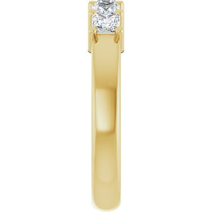 14K White Gold Natural Diamond Anniversary Band – 5/8 CTW