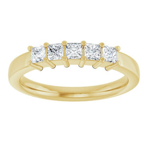 14K White Gold Natural Diamond Anniversary Band – 5/8 CTW