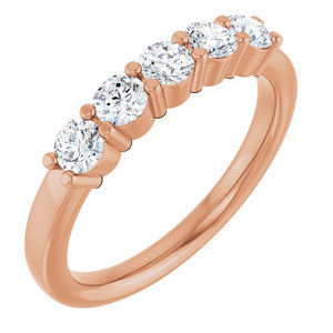 14K White Gold Natural Diamond Anniversary Band – 5/8 CTW