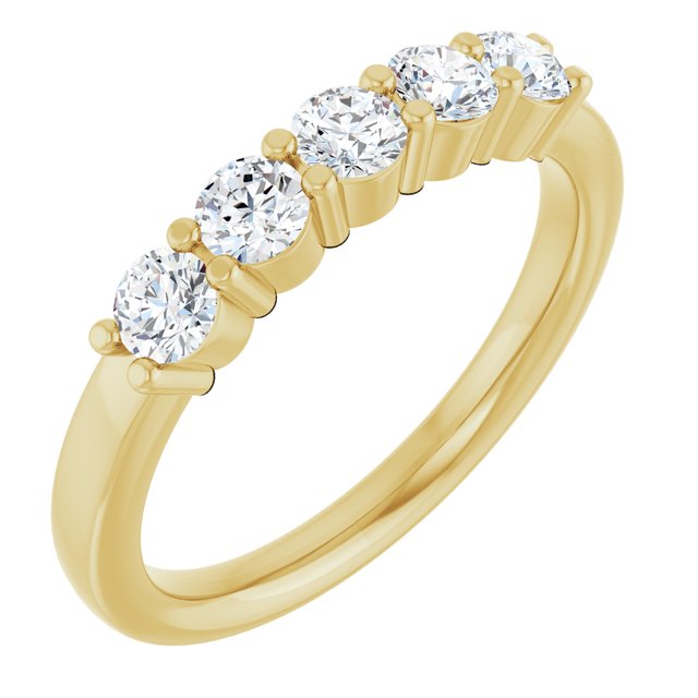 14K White 5/8 CTW Natural Diamond Anniversary Band