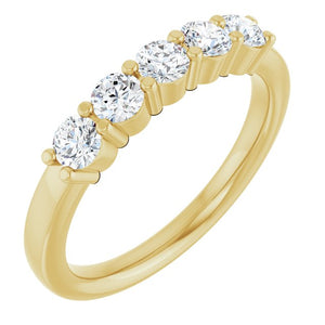 14K White Gold Natural Diamond Anniversary Band – 5/8 CTW
