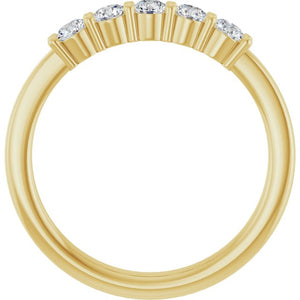 14K White Gold Natural Diamond Anniversary Band – 5/8 CTW