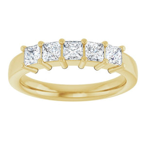 14K White Gold Natural Diamond Anniversary Band – 5/8 CTW
