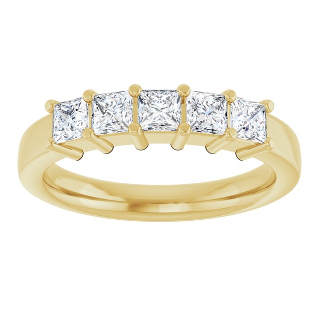 14K White 5/8 CTW Natural Diamond Anniversary Band