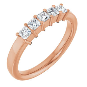 14K White Gold Natural Diamond Anniversary Band – 5/8 CTW
