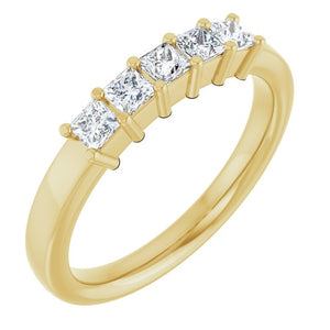 14K White Gold Natural Diamond Anniversary Band – 5/8 CTW