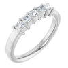 14K White 5/8 CTW Natural Diamond Anniversary Band