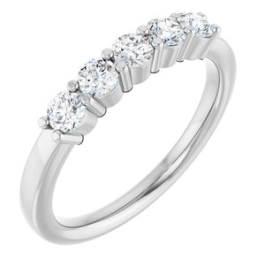 14K Gold & Platinum Lab-Grown Diamond Anniversary Band - Options Available