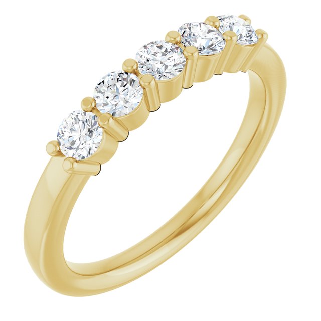 14K Gold & Platinum Lab-Grown Diamond Anniversary Band - Options Available