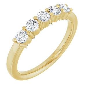 14K Gold & Platinum Lab-Grown Diamond Anniversary Band - Options Available