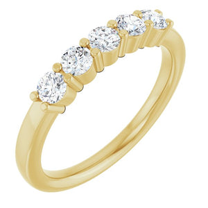 14K White Gold Natural Diamond Anniversary Band – 5/8 CTW