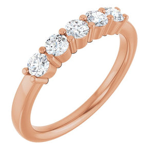 14K White Gold Natural Diamond Anniversary Band – 5/8 CTW
