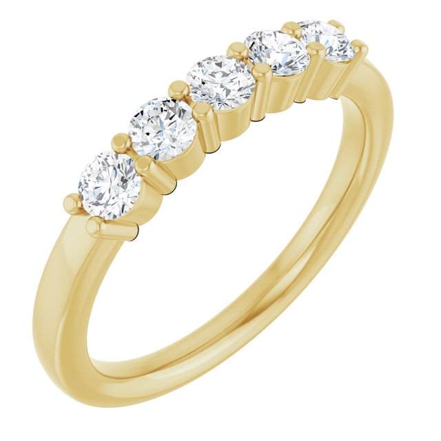 14K White 5/8 CTW Natural Diamond Anniversary Band