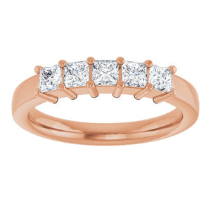 14K White Gold Natural Diamond Anniversary Band – 5/8 CTW