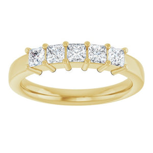 14K White Gold Natural Diamond Anniversary Band – 5/8 CTW