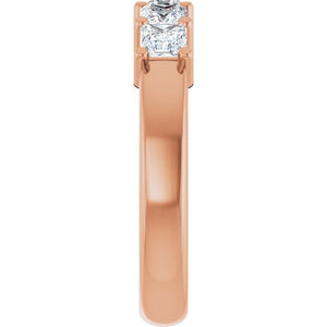 14K White Gold Natural Diamond Anniversary Band – 5/8 CTW