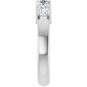 14K White Gold Natural Diamond Anniversary Band – 5/8 CTW