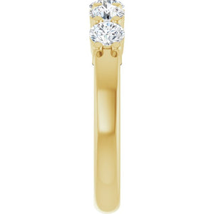 14K White Gold Natural Diamond Anniversary Band – 5/8 CTW