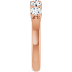 14K White Gold Natural Diamond Anniversary Band – 5/8 CTW