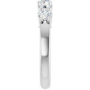14K White Gold Natural Diamond Anniversary Band – 5/8 CTW