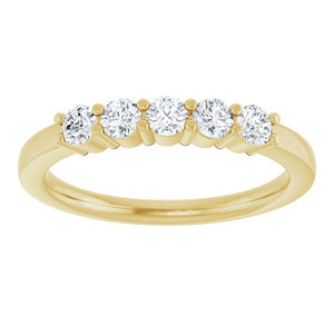 14K White Gold Natural Diamond Anniversary Band – 5/8 CTW