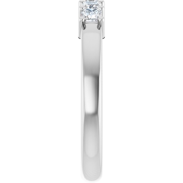 14K White 5/8 CTW Natural Diamond Anniversary Band