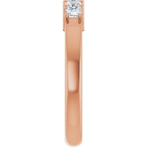 14K White Gold Natural Diamond Anniversary Band – 5/8 CTW