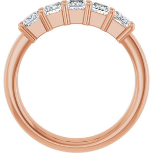 14K White Gold Natural Diamond Anniversary Band – 5/8 CTW
