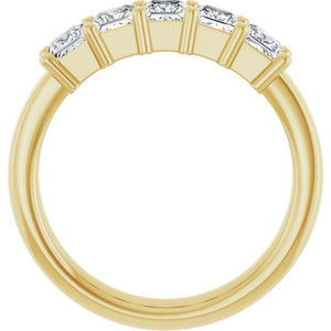 14K White Gold Natural Diamond Anniversary Band – 5/8 CTW