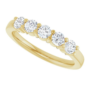 14K White Gold Natural Diamond Anniversary Band – 5/8 CTW