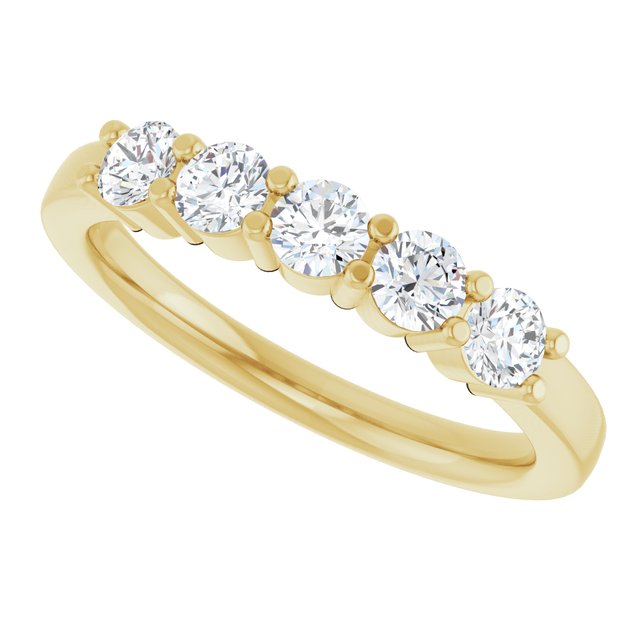 14K White 5/8 CTW Natural Diamond Anniversary Band