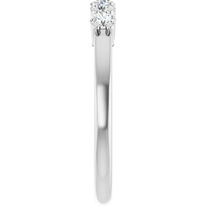 14K White Gold Natural Diamond Anniversary Band – 5/8 CTW