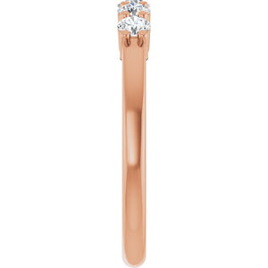 14K White Gold Natural Diamond Anniversary Band – 5/8 CTW