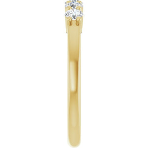 14K White Gold Natural Diamond Anniversary Band – 5/8 CTW