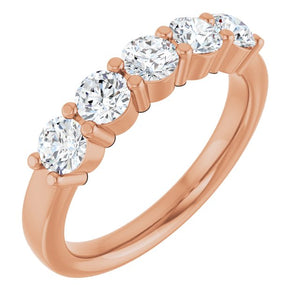 14K Gold & Platinum Natural Diamond Anniversary Band - Options Available