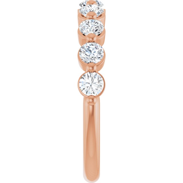 14K Rose Gold 1/3 CTW Diamond Anniversary Ring in Marquise Design