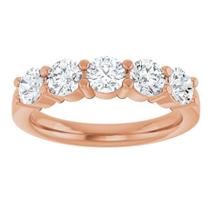 14K Gold & Platinum Lab-Grown Diamond Anniversary Band - Options Available