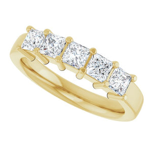 14K White Gold Natural Diamond Anniversary Band – 5/8 CTW