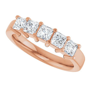 14K White Gold Natural Diamond Anniversary Band – 5/8 CTW