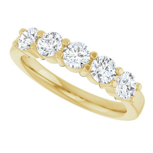 14K White Gold Natural Diamond Anniversary Band – 5/8 CTW