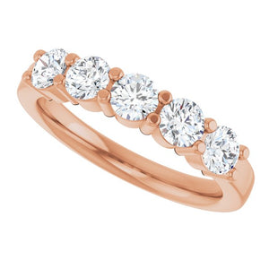 14K White Gold Natural Diamond Anniversary Band – 5/8 CTW