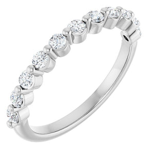 1/2 CTW Lab-Grown Diamond Anniversary Band Crafted in 14K Gold & Platinum