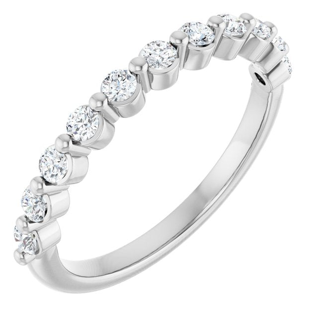 14K Gold & Platinum Natural Diamond Anniversary Band - Options Available
