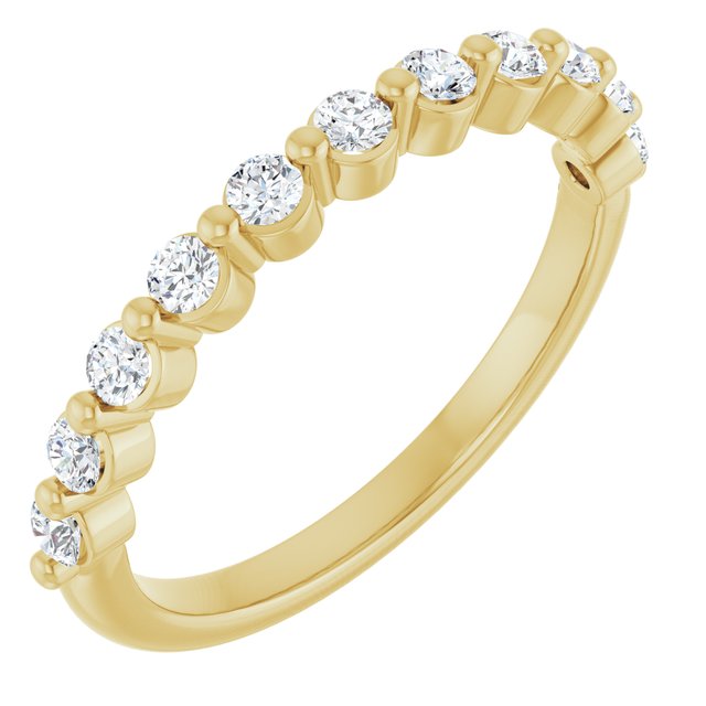 14K Gold & Platinum Natural Diamond Anniversary Band - Options Available