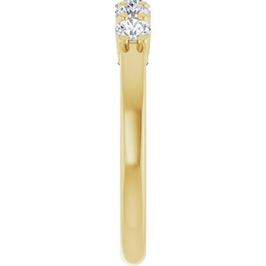 14K White Gold Natural Diamond Anniversary Band – 5/8 CTW