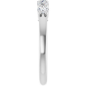 14K White Gold Natural Diamond Anniversary Band – 5/8 CTW