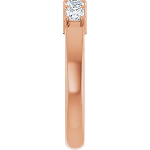 14K White Gold Natural Diamond Anniversary Band – 5/8 CTW